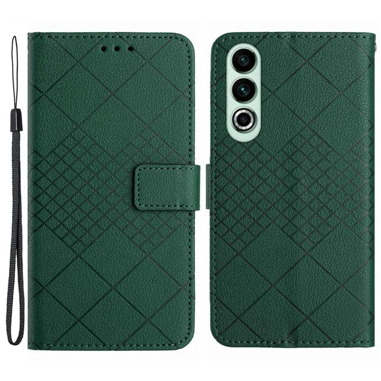 HT06 For OnePlus Nord CE4 5G Wallet Phone Case Rhombus Litchi Texture Leather Cover