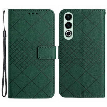 HT06 For OnePlus Nord CE4 5G Wallet Phone Case Rhombus Litchi Texture Leather Cover