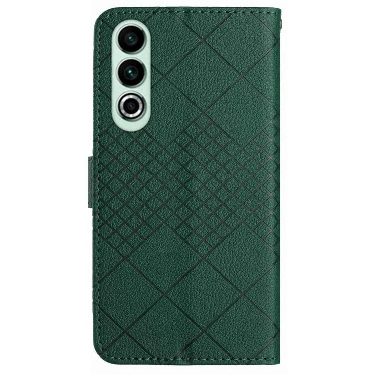 HT06 For OnePlus Nord CE4 5G Wallet Phone Case Rhombus Litchi Texture Leather Cover