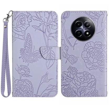HT03 For Realme 12 Case with Wrist Strap Leather Flip Stand Phone Cover