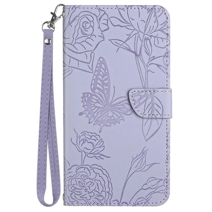HT03 For Realme 12 Case with Wrist Strap Leather Flip Stand Phone Cover