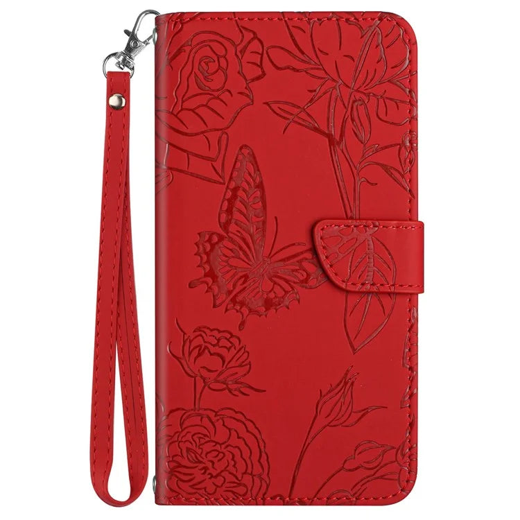 HT03 For Realme 12 Case with Wrist Strap Leather Flip Stand Phone Cover