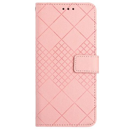 HT06 For Realme 12 Leather Case Rhombus Litchi Texture Wallet Cell Phone Protector