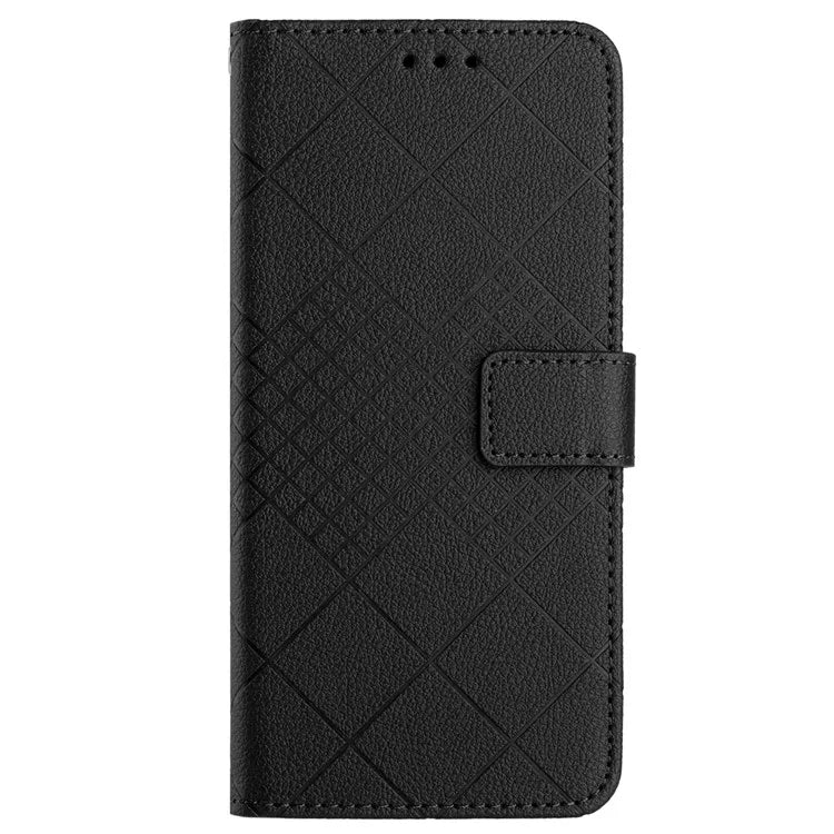 HT06 For Motorola Moto G Stylus 5G (2024) PU Leather Case Wallet Rhombus Flip Phone Cover