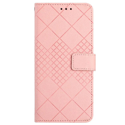 HT06 For Motorola Moto G Stylus 5G (2024) PU Leather Case Wallet Rhombus Flip Phone Cover