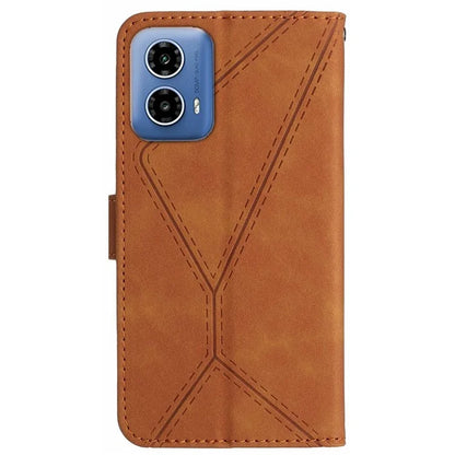 HT05 For Motorola Moto G Stylus 5G (2024) Case Phone Cover PU Leather Stand Embossing Process