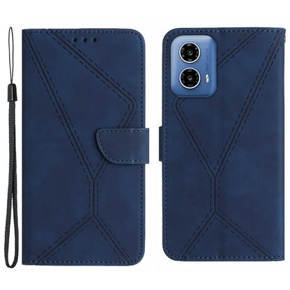 HT05 For Motorola Moto G Stylus 5G (2024) Case Phone Cover PU Leather Stand Embossing Process