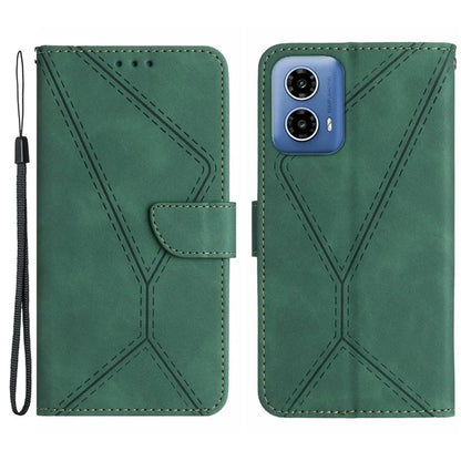 HT05 For Motorola Moto G Stylus 5G (2024) Case Phone Cover PU Leather Stand Embossing Process