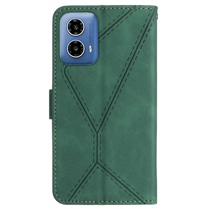 HT05 For Motorola Moto G Stylus 5G (2024) Case Phone Cover PU Leather Stand Embossing Process