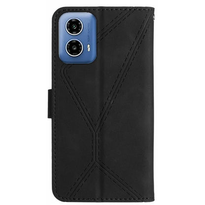 HT05 For Motorola Moto G Stylus 5G (2024) Case Phone Cover PU Leather Stand Embossing Process