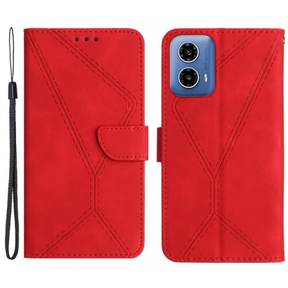 HT05 For Motorola Moto G Stylus 5G (2024) Case Phone Cover PU Leather Stand Embossing Process