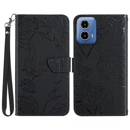 HT03 For Motorola Moto G Stylus 5G (2024) Case Leather Card Slots Smart Phone Cover with Hand Strap