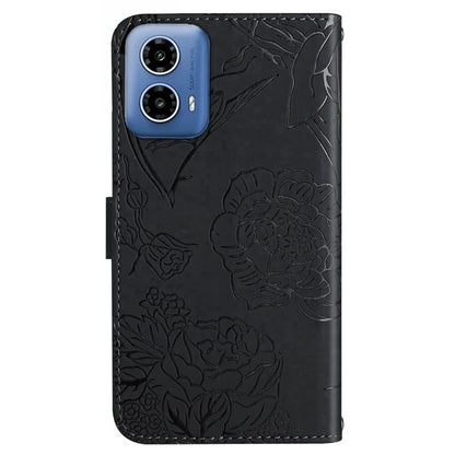HT03 For Motorola Moto G Stylus 5G (2024) Case Leather Card Slots Smart Phone Cover with Hand Strap