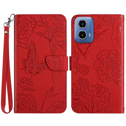 HT03 For Motorola Moto G Stylus 5G (2024) Case Leather Card Slots Smart Phone Cover with Hand Strap