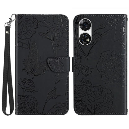 HT03 For ZTE Anshin Family A303ZT Case PU Leather+TPU Anti-scratch Phone Cover with Hand Strap