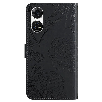 HT03 For ZTE Anshin Family A303ZT Case PU Leather+TPU Anti-scratch Phone Cover with Hand Strap