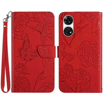 HT03 For ZTE Anshin Family A303ZT Case PU Leather+TPU Anti-scratch Phone Cover with Hand Strap