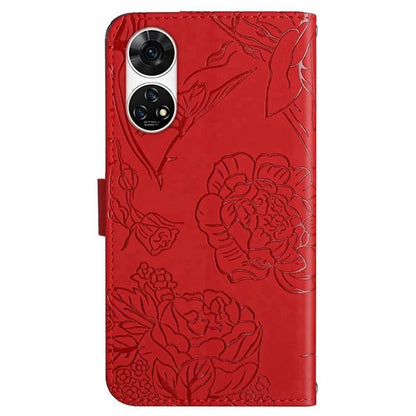 HT03 For ZTE Anshin Family A303ZT Case PU Leather+TPU Anti-scratch Phone Cover with Hand Strap