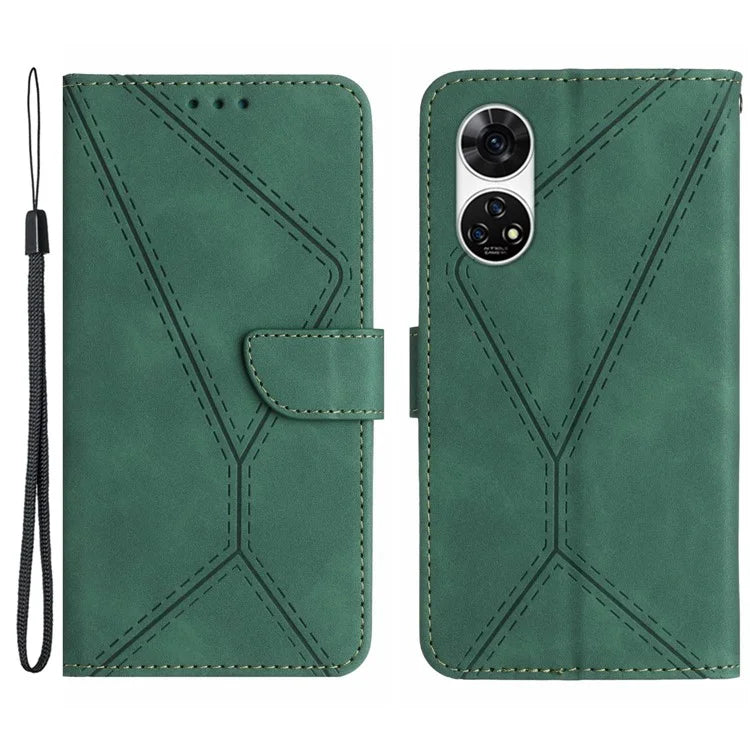 HT05 For ZTE Anshin Family A303ZT Case Lins Imprinted Leather Card Slots Phone Cover