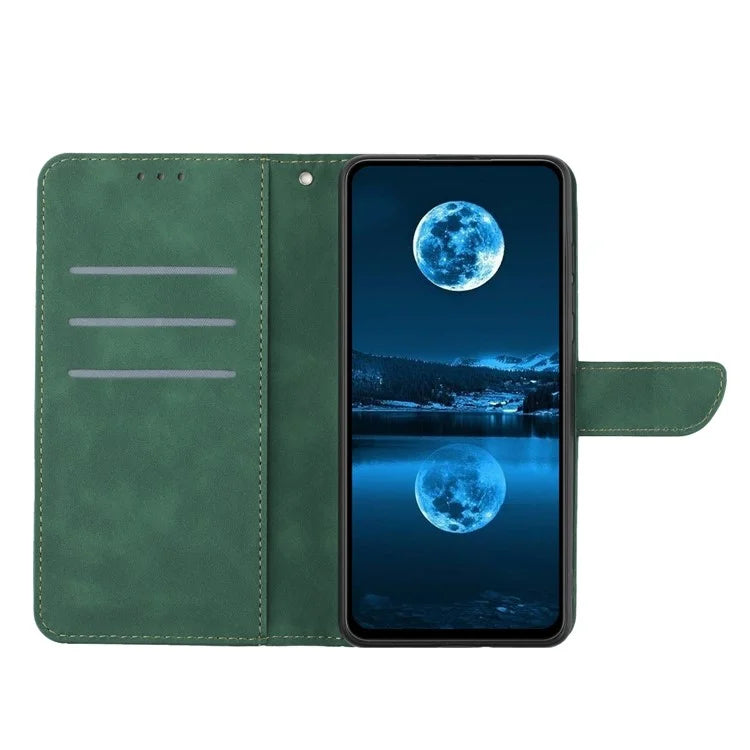 HT05 For ZTE Anshin Family A303ZT Case Lins Imprinted Leather Card Slots Phone Cover