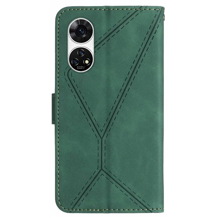 HT05 For ZTE Anshin Family A303ZT Case Lins Imprinted Leather Card Slots Phone Cover