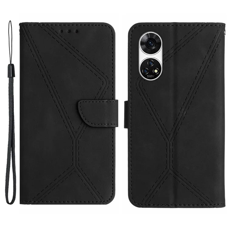 HT05 For ZTE Anshin Family A303ZT Case Lins Imprinted Leather Card Slots Phone Cover