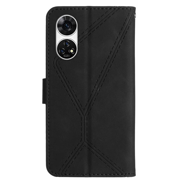 HT05 For ZTE Anshin Family A303ZT Case Lins Imprinted Leather Card Slots Phone Cover
