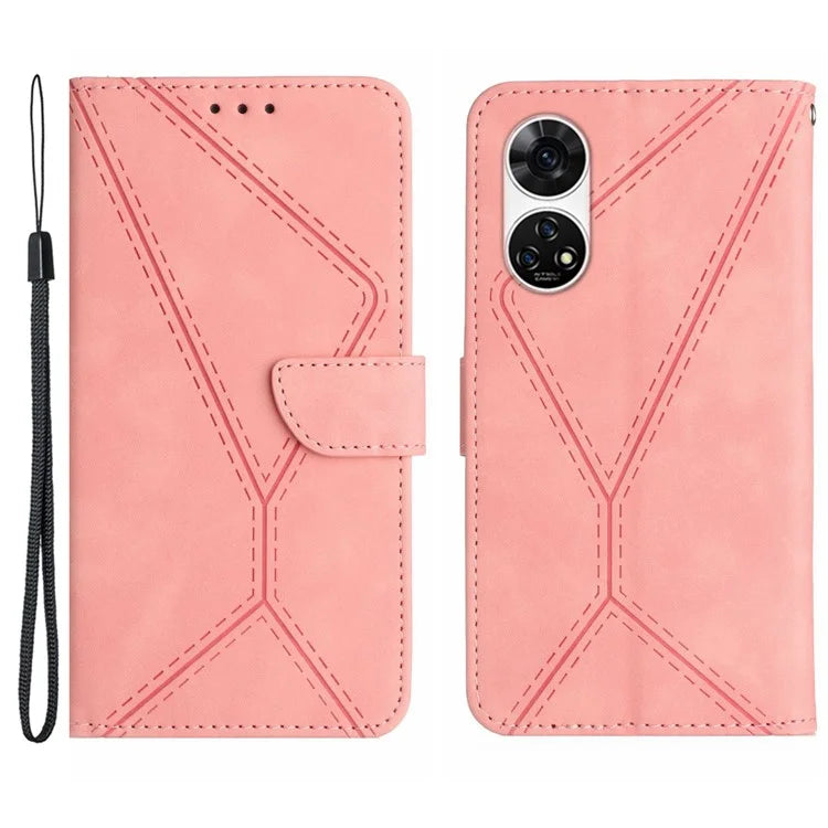 HT05 For ZTE Anshin Family A303ZT Case Lins Imprinted Leather Card Slots Phone Cover