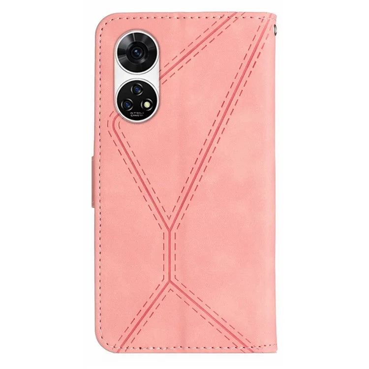 HT05 For ZTE Anshin Family A303ZT Case Lins Imprinted Leather Card Slots Phone Cover