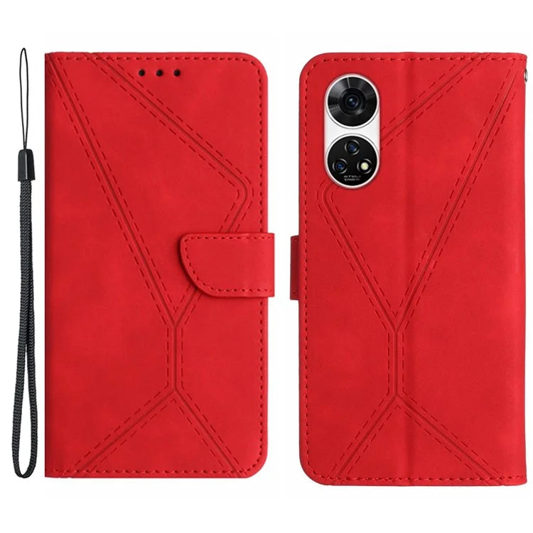 HT05 For ZTE Anshin Family A303ZT Case Lins Imprinted Leather Card Slots Phone Cover
