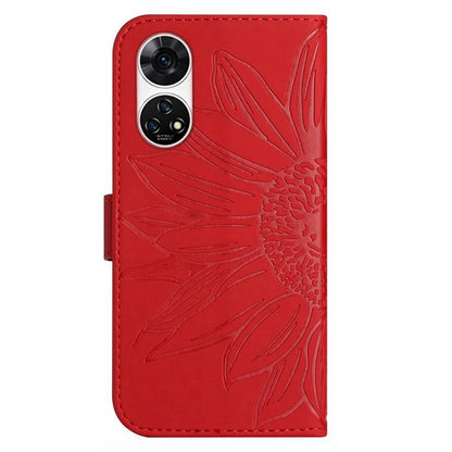 HT04 For ZTE Anshin Family A303ZT Magnetic Case Sunflower Pattern Card Slots Cell Phone Cover