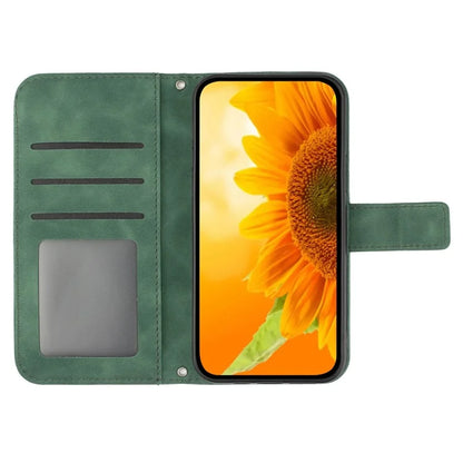 HT04 For ZTE Anshin Family A303ZT Magnetic Case Sunflower Pattern Card Slots Cell Phone Cover
