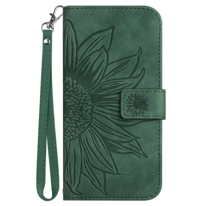 HT04 For ZTE Anshin Family A303ZT Magnetic Case Sunflower Pattern Card Slots Cell Phone Cover