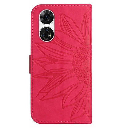 HT04 For ZTE Anshin Family A303ZT Magnetic Case Sunflower Pattern Card Slots Cell Phone Cover