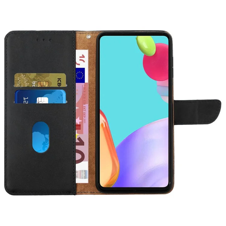 HT02 For ZTE Anshin Family A303ZT Case Stand Genuine Cow Leather+TPU Shockproof Phone Cover