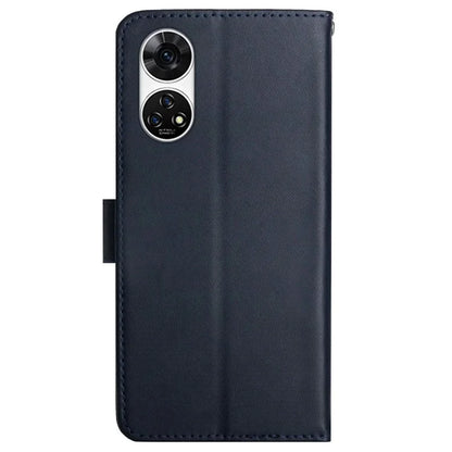 HT02 For ZTE Anshin Family A303ZT Case Stand Genuine Cow Leather+TPU Shockproof Phone Cover