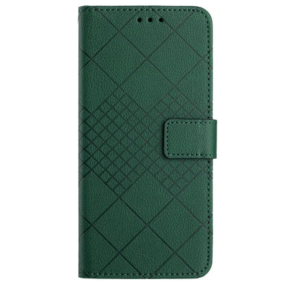 HT06 For ZTE Anshin Family A303ZT Case with Hand Strap Rhombus Litchi Texture Phone Cover