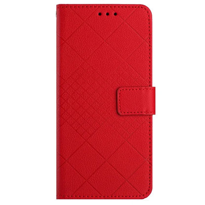 HT06 For ZTE Anshin Family A303ZT Case with Hand Strap Rhombus Litchi Texture Phone Cover