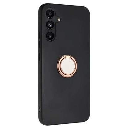For Samsung Galaxy M15 5G Case Matte Soft TPU Back Phone Cover with Ring Holder Kickstand