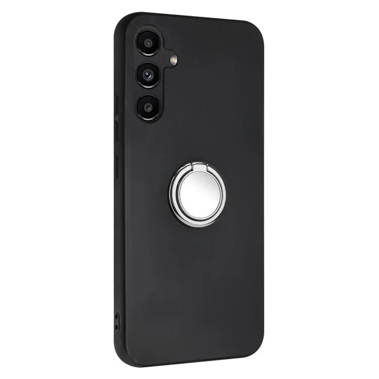 For Samsung Galaxy M15 5G Case Matte Soft TPU Back Phone Cover with Ring Holder Kickstand
