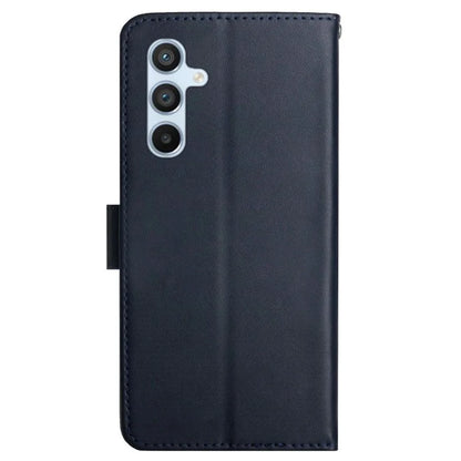 HT02 For Samsung Galaxy M15 5G Case Magnetic Folio Genuine Cow Leather Phone Cover
