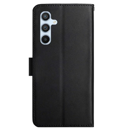 HT02 For Samsung Galaxy M15 5G Case Magnetic Folio Genuine Cow Leather Phone Cover