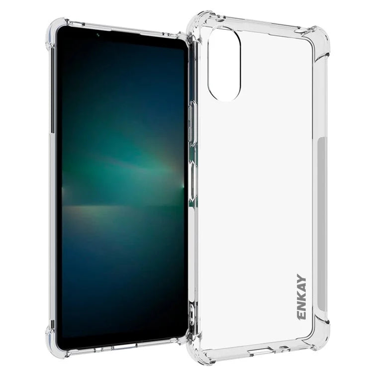 ENKAY HAT PRINCE For Sony Xperia 5 VI Case Four Corners Reinforced Clear TPU Phone Cover