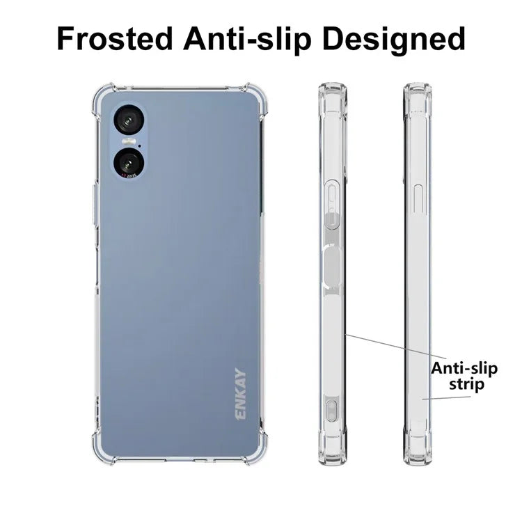 ENKAY HAT PRINCE For Sony Xperia 5 VI Case Four Corners Reinforced Clear TPU Phone Cover
