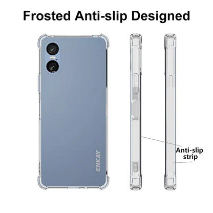 ENKAY HAT PRINCE For Sony Xperia 5 VI Case Four Corners Reinforced Clear TPU Phone Cover