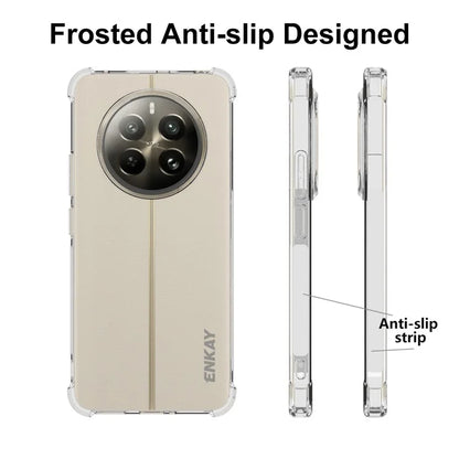 ENKAY HAT PRINCE For Realme 12+ 5G Clear TPU Case Drop-proof Phone Cover Reinforced Corner