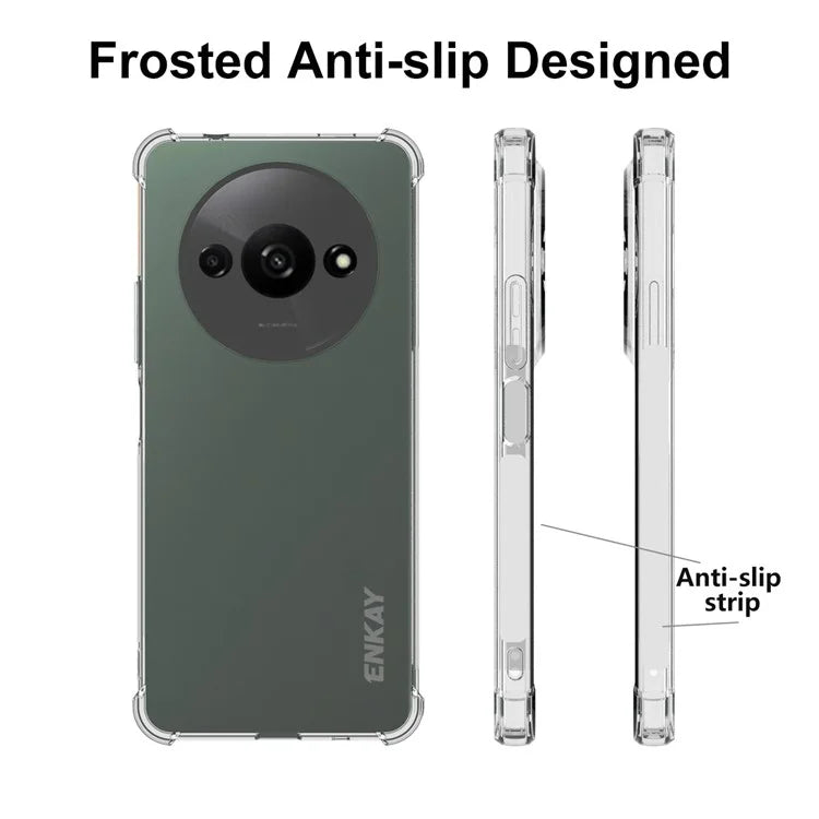 ENKAY HAT PRINCE For Xiaomi Redmi A3 TPU Case Anti-slip Drop-proof Transparent Phone Cover
