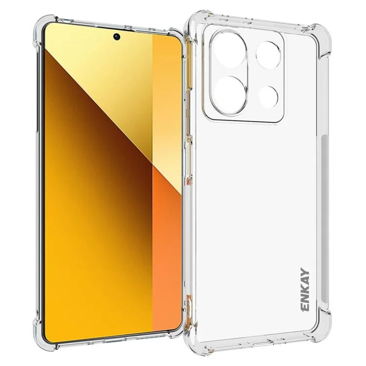 ENKAY HAT PRINCE For Xiaomi Redmi Note 13 5G TPU Case Non-slip Phone Cover Four Corners Reinforced