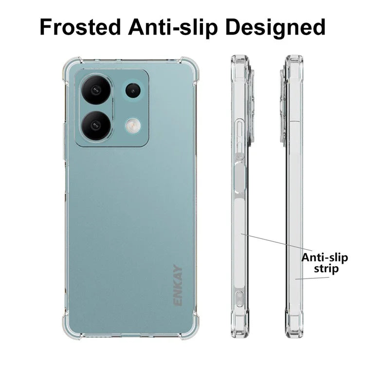 ENKAY HAT PRINCE For Xiaomi Redmi Note 13 5G TPU Case Non-slip Phone Cover Four Corners Reinforced