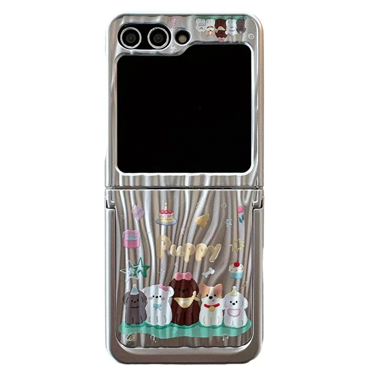 For Samsung Galaxy Z Flip5 5G Phone Case Ripple Texture Pattern Print Anti-scratch PC Cover